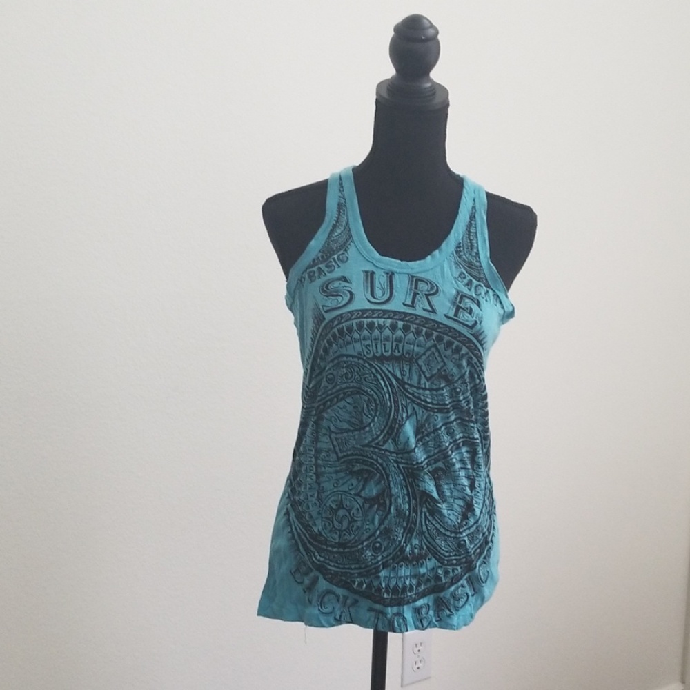 Graphic racerback tank